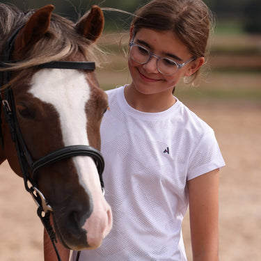 Shires Aubrion White React Tech T-Shirt - Young Rider| Online For Equine