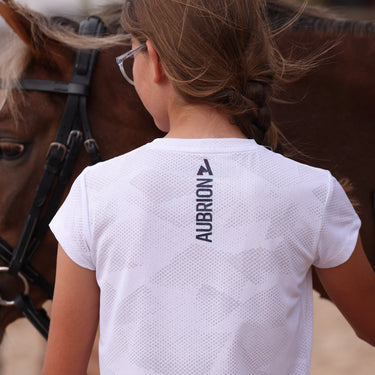 Shires Aubrion White React Tech T-Shirt - Young Rider| Online For Equine