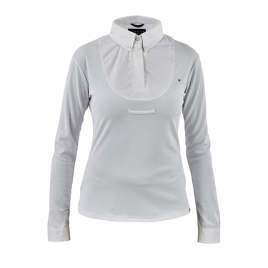 Buy the Shires Aubrion Young Rider Long Sleeve White Tie Shirt | Online for Equine