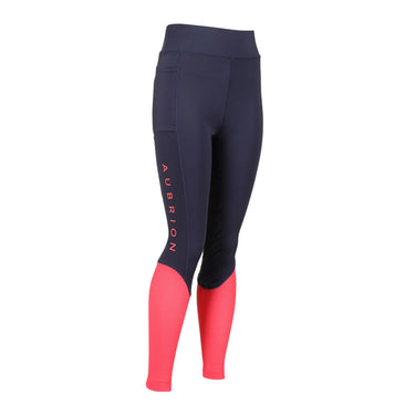 Buy Shires Aubrion Young Rider Rhythm Mesh Navy Riding Tights - 7-8 Years| Online for Equine