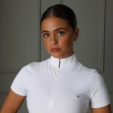 Buy the Shires Aubrion Young Rider Walston White Show Shirt | Online for Equine