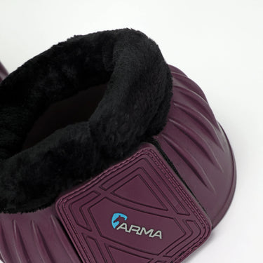 Shires Black Cherry ARMA Black Fleece Over Reach Boots| Online For Equine