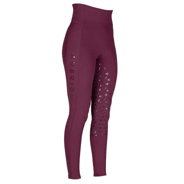 Shires Black Cherry Aubrion Eltar Riding Tights - Young Rider| Online For Equine