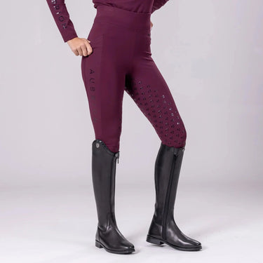 Shires Black Cherry Aubrion Eltar Riding Tights| Online For Equine