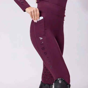 Shires Black Cherry Aubrion Eltar Riding Tights| Online For Equine