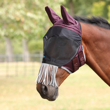 Shires FlyGuard Pro Deluxe Fly Mask with Ears & Nose Fringe| Online For Equine