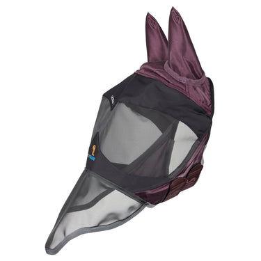 Shires Black Cherry FlyGuard Pro Deluxe Fly Mask with Ears & Nose| Online For Equine