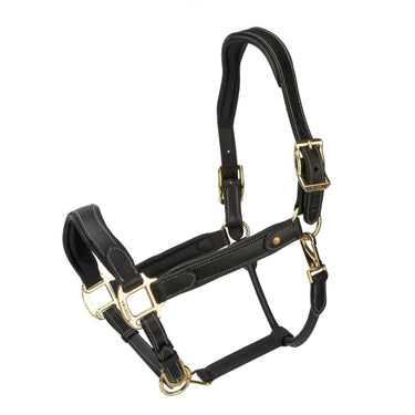 Shires Black Velociti Lusso Lorca Leather Headcollar| Online For Equine