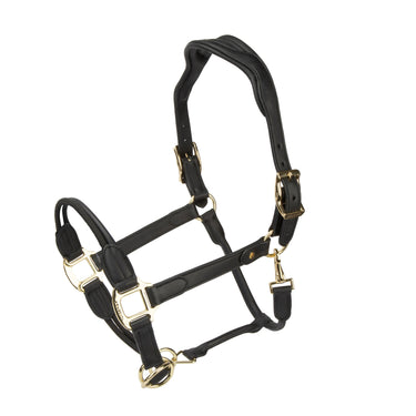 Shires Black Velociti Lusso Soria Leather Headcollar| Online For Equine