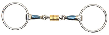 Buy Shires Blue Sweet Iron Loose Ring Snaffle With Roller Links| Online for Equine