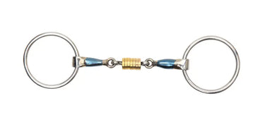 Buy Shires Blue Sweet Iron Loose Ring Snaffle With Roller Links| Online for Equine