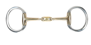 Buy Shires Brass Alloy Flat Ring Eggbutt Snaffle With Lozenge| Online for Equine