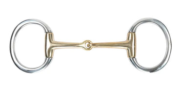 Buy Shires Brass Alloy Flat Ring Jointed Eggbutt Snaffle| Online for Equine