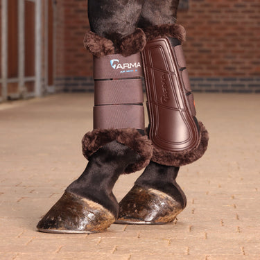 Shires Brown ARMA Air Motion SupaFleece Brushing Boots| Online For Equine