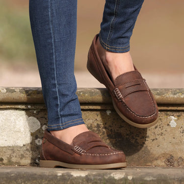 Shires Brown Moretta Forli Deck Shoes| Online For Equine