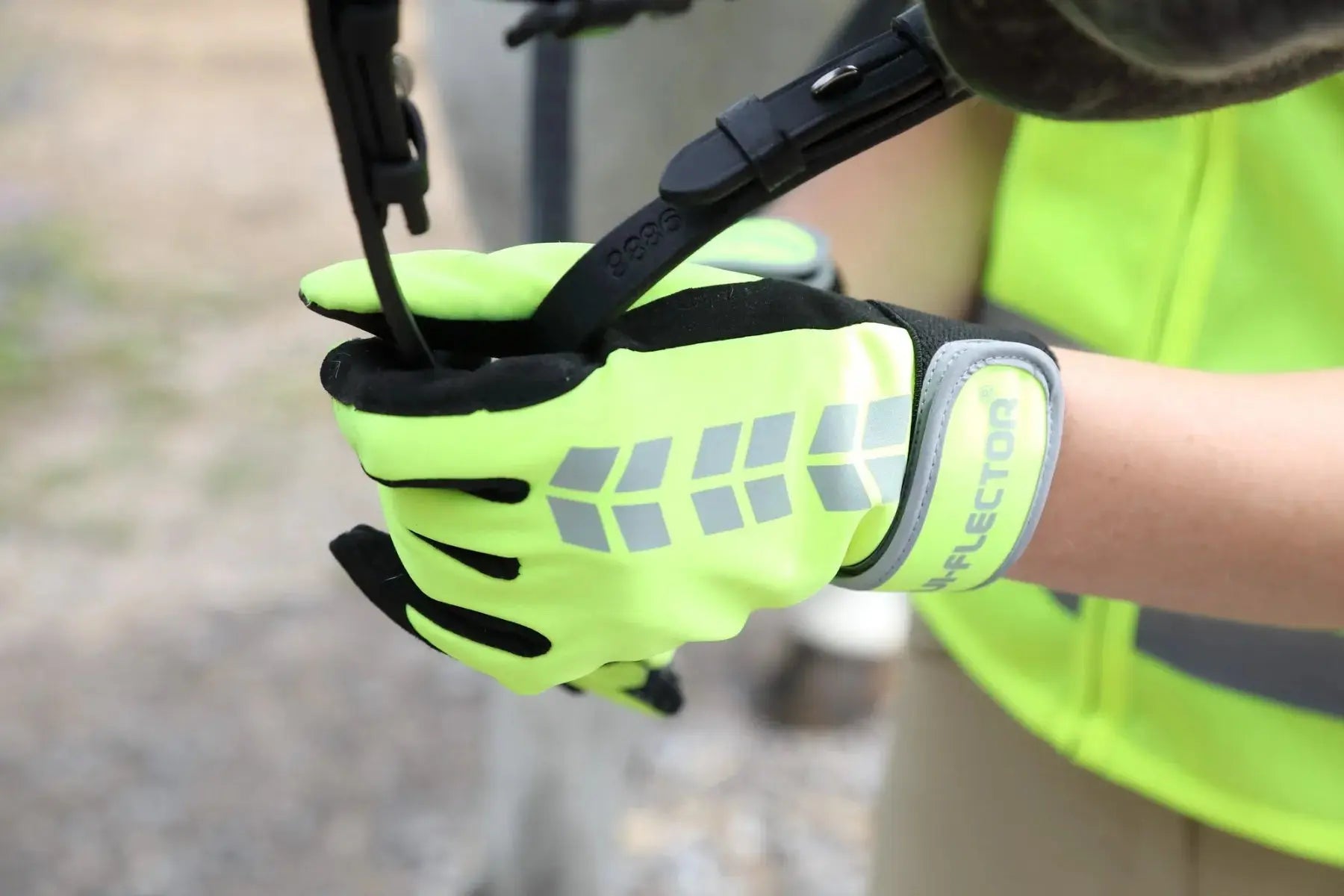Buy Shires EQUI-FLECTOR Yellow Riding Gloves | Online for Equine ...