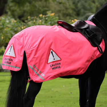 Shires Equi-Flector Pink Caution Horse Waterproof Exercise Sheet| Online For Equine