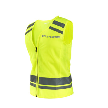 Buy the Shires Equi-Flector Yellow Caution Horse Hi Vis Safety Vest | Online for Equine