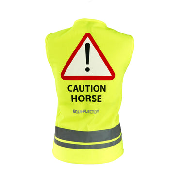 Buy the Shires Equi-Flector Yellow Caution Horse Hi Vis Safety Vest | Online for Equine
