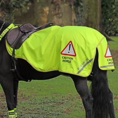 Shires Equi-Flector Yellow Caution Horse Waterproof Exercise Sheet| Online For Equine