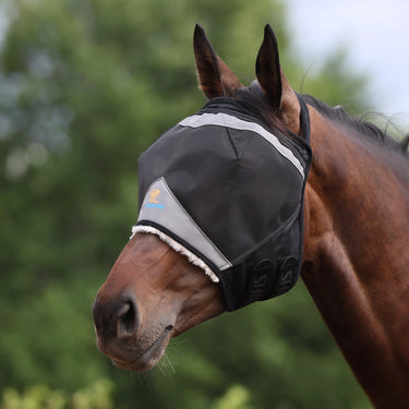Shires FlyGuard Pro Fine Mesh Earless Fly Mask Jet| Online For Equine