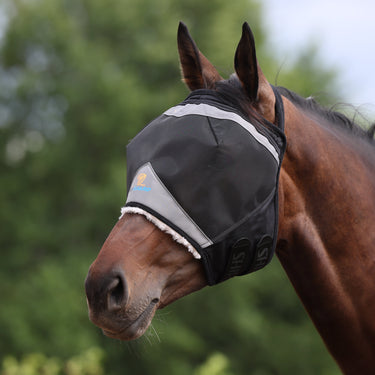 Shires FlyGuard Pro Fine Mesh Earless Fly Mask Jet| Online For Equine