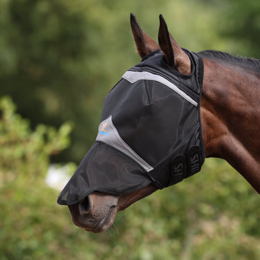 Shires FlyGuard Pro Fine Mesh Fly Mask With Ear Hole & Nose Jet| Online For Equine