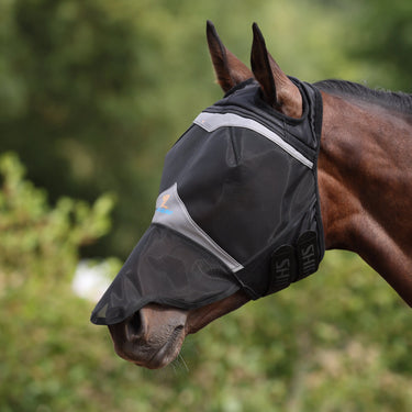 Shires FlyGuard Pro Fine Mesh Fly Mask With Ear Hole & Nose Jet| Online For Equine