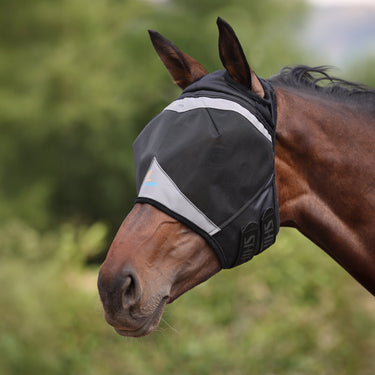 Shires FlyGuard Pro Fine Mesh Fly Mask with Ear Hole Jet| Online For Equine