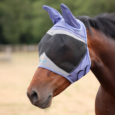 Shires FlyGuard Pro Fine Mesh Fly Mask with Ears Sky| Online For Equine