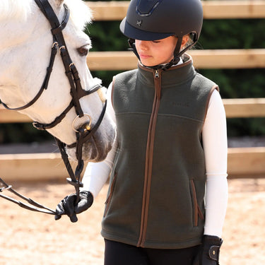 Shires Green Aubrion Core Fleece Gilet - Young Rider| Online For Equine