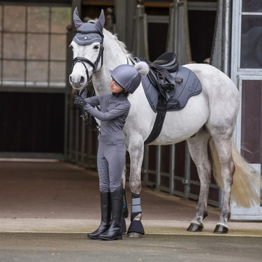 Shires Grey Aubrion Eltar Riding Tights - Young Rider| Online For Equine