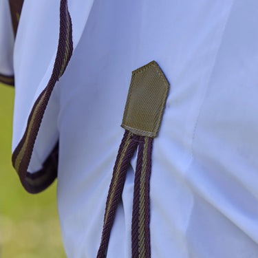 Shires Highlander Plus White / Black Cherry Sun Shade Fly Combo Rug| Online For Equine