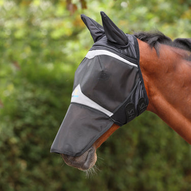 Shires Jet FlyGuard Pro Fine Mesh Fly Mask with Ears & Square Nose| Online For Equine