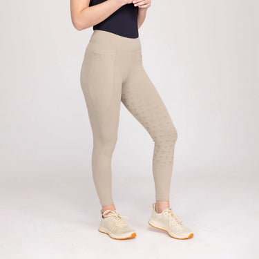 Shires Ladies Aubrion Beige Optima GX Riding Tights| Online For Equine