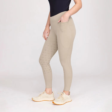 Shires Ladies Aubrion Beige Optima GX Riding Tights| Online For Equine