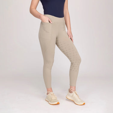 Shires Ladies Aubrion Beige Optima LX Riding Tights| Online For Equine