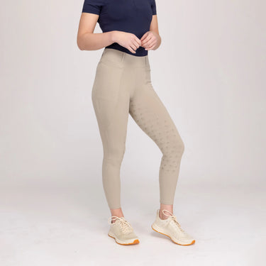 Shires Ladies Aubrion Beige Optima LX Riding Tights| Online For Equine