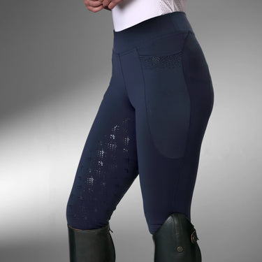 Shires Ladies Aubrion Navy Optima GX Riding Tights| Online For Equine