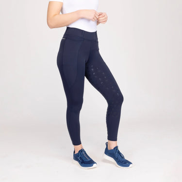 Shires Ladies Aubrion Navy Optima LX Riding Tights| Online For Equine