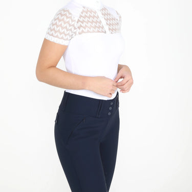 Shires Ladies Aubrion Optima MX Breeches Navy| Online For Equine