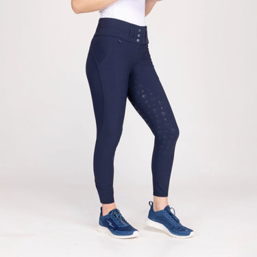 Shires Ladies Aubrion Optima PX Breeches Navy| Online For Equine