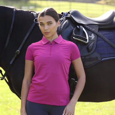 Shires Ladies Fuchsia Aubrion React Tech Polo| Online For Equine
