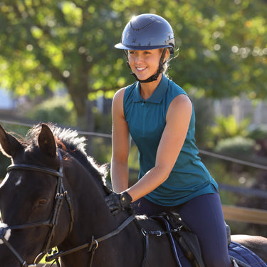Shires Ladies Kingfisher Aubrion React Sleeveless Tech Polo| Online For Equine