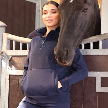 Shires Ladies Midnight Aubrion React Quarter Zip Sweater| Online For Equine