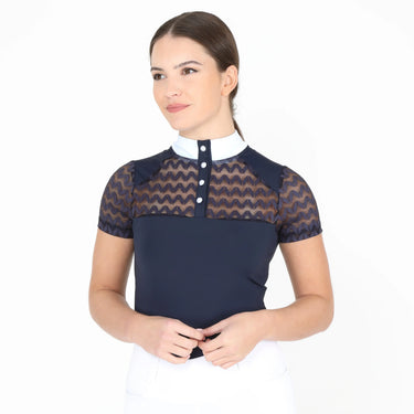 Shires Ladies Navy Aubrion Optima VX Show Shirt| Online For Equine