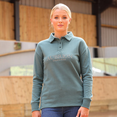 Shires Ladies Thyme Aubrion Equestrian Button Sweatshirt| Online For Equine