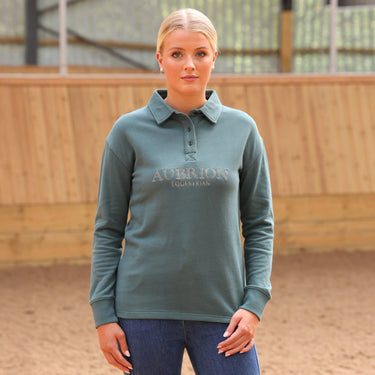Shires Ladies Thyme Aubrion Equestrian Button Sweatshirt| Online For Equine