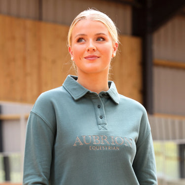 Shires Ladies Thyme Aubrion Equestrian Button Sweatshirt| Online For Equine
