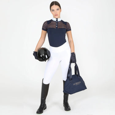 Shires Ladies White Aubrion Optima MX Riding Tights| Online For Equine